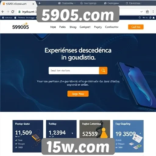 Experiência de usuário do site 5905.com em destaque